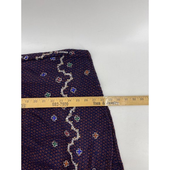 Free People Short Sleeve Embroidered Sequin Shirt Top Peasant Blouse Size XS - Picture 10 of 11